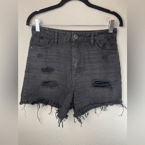 ELITE JEANS BLACK JEAN SHORTS
